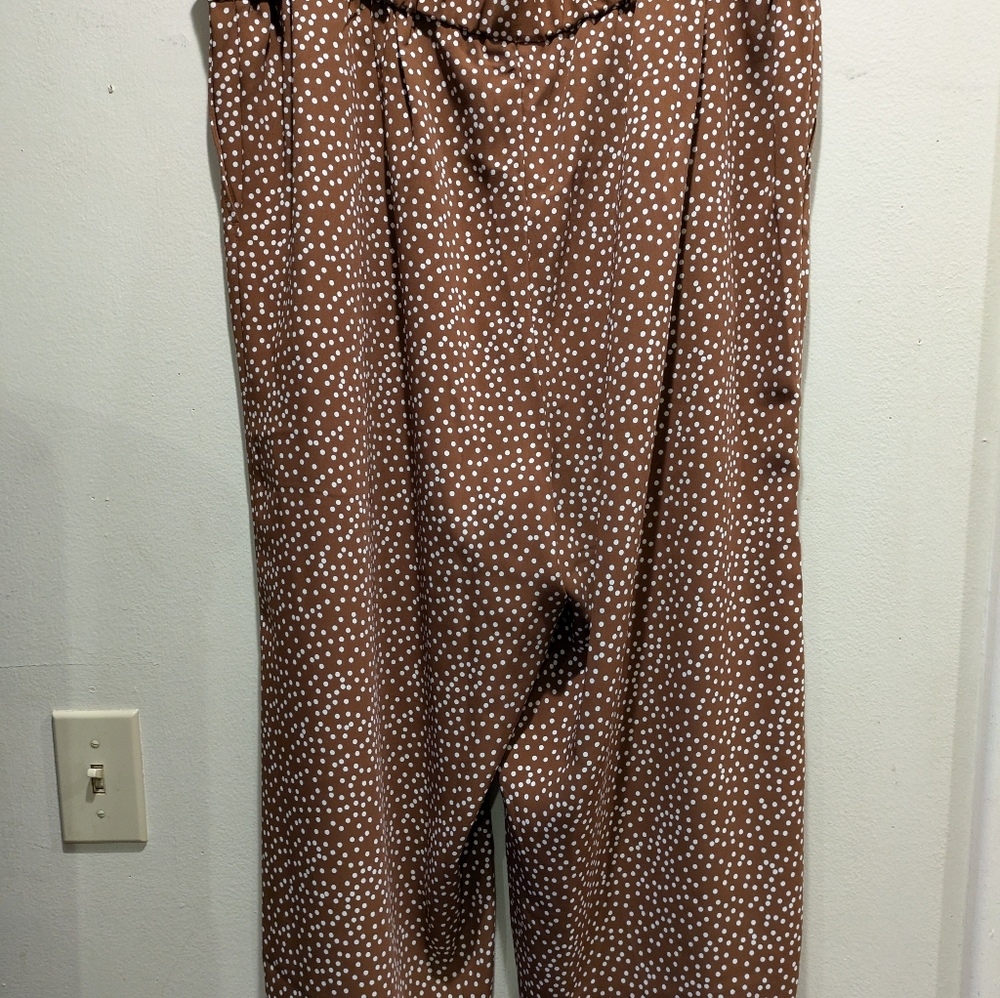J. Jill Brown and White Wide Leg Pants size XL Petite - Picture 4 of 7